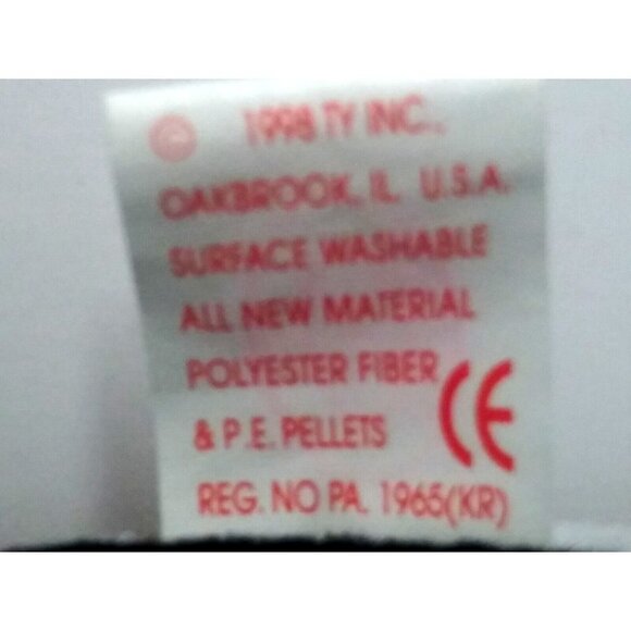 Retired Rare Fortune Beanie Baby (Tag Error!) the Panda bear white black plush - Picture 5 of 7